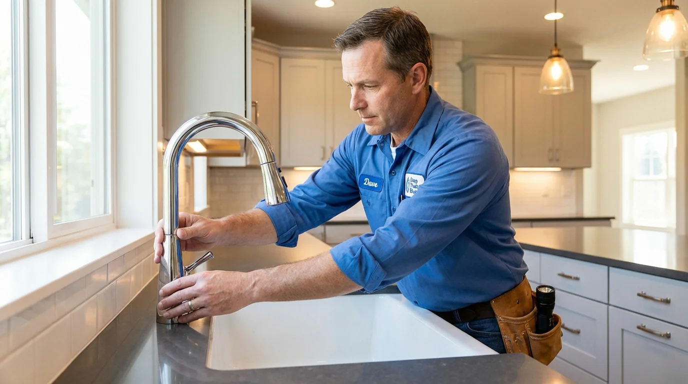 Kitchen faucet installation by Johns Plumbing LLC in Centre